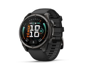 Garmin Fenix 9 AMOLED 47mm, Schwarz-Carbongrau DLC Titan