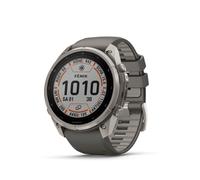 Garmin Fenix 9 Pro Titan inReach Solar GPS Multisport-Uhr, 51 mm, MIP Erwachsene kieselgrau/silbergrau Standard