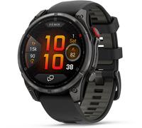 Garmin fenix Pro 8 47mm AMOLED Sapphire Schwarz/Carbongrau Titan DLC 22mm Silikonarmband