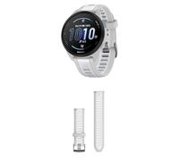 Garmin Forerunner 165, Easy to Use Lightweight GPS Running Smartwatch, Black & Quick Release Band Grey