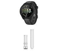 Garmin Forerunner 165, Easy to Use Lightweight GPS Running Smartwatch, Black & Quick Release Band Grey