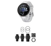 Garmin Forerunner 165, Easy to Use Lightweight GPS Running Smartwatch, White & QuickFit Bicycle Mount
