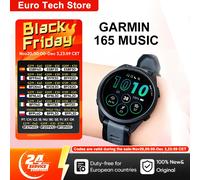 GARMIN Forerunner 165 Musik Smartwatch 43 mm mit GPS 1,2 Zoll AMOLED Touch 25+ Sportbildschirm Black （Music version）