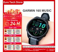 GARMIN Forerunner 165 Musik Smartwatch 43 mm mit GPS 1,2 Zoll AMOLED Touch 25+ Sportbildschirm White（Music version）