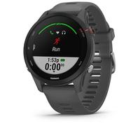 Garmin Forerunner 255, 46 mm, GPS-Laufuhr, Schiefergrau/Schwarz | MIP Display, bis zu 14 Tage Akkulaufzeit, 30+ Sport-Apps, Trainingszustand, HFV Status, Morning Report, Silikonarmband