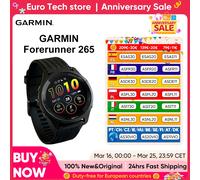 Garmin Forerunner 265 Sports Smartwatch mit GPS, 1,3-Zoll-AMOLED-Display und Touchscreen Black 46mm