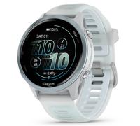 Garmin Forerunner 570 - 42 mm Steinweiss/Cloud Blue Aluminium Schnellwechsel-Silikon-Armband 20mm