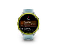 Garmin Multisport-Uhr Forerunner 570 47 mm AMOLED GPS Herzfrequenz Steinweiss/Amp Yellow