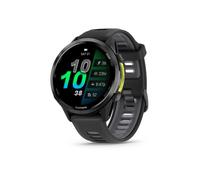 Garmin Forerunner 970 - 47 mm Schwarz/Carbongrau Titan DLC mit Silikon-Wechselarmband 22 mm Schwarz/Transparent Steinweiss - Einzelgerät