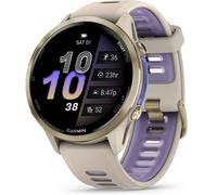 Garmin Forerunner 970 French Gray/Softgold Titan Silikon-Wechselarmband 22mm