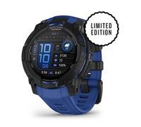 Garmin Instinct 3 AMOLED (45mm) LIMITED EDITION Schwarz / Bolt Blue mit Silikon-Wechselarmband 22 mm