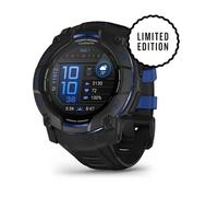Garmin Instinct 3 AMOLED (50mm) LIMITED EDITION Schwarz / Bolt Blue mit Silikon-Wechselarmband 26 mm