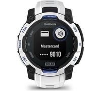 Garmin Instinct® 3 Solar 45mm Schwarz/Steinweiß mit Silikon-Wechselarmband 22 mm Steinweiß