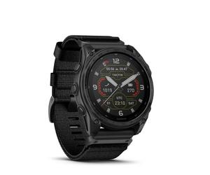 GARMIN TACTIX 8, 51 mm, SOLAR Sapphire, Schwarz/Titan DLC mit QuickFit-Nylon-Armband 26 mm