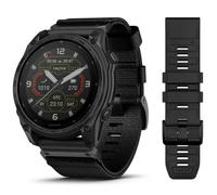 GARMIN TACTIX 8, 51 mm, SOLAR Sapphire, Schwarz/Titan DLC mit QuickFit-Nylon-Armband 26 mm