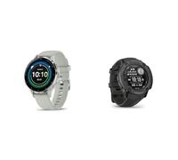 Garmin Venu 3S - GPS-Fitness-Smartwatch mit Bluetooth Telefonie und Sprachassistenz & Instinct 2X Solar - GPS-Smartwatch mit unendlicher Akkulaufzeit im Smartwatch-Modus