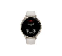 GARMIN VENU® 3s Smartwatch faserverstärktes Polymer Silikon, 18 mm, Elfenbein/Softgold