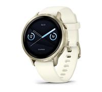 Garmin Venu 4 - 41 mm Beige/Lunargold mit Schnellwechsel-Silikon-Armband 18 mm Bone Smartwatch
