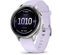 Garmin Venu® 4 (41mm) Fitness-Smartwatch mit Silikon-Armband (18mm) grau/silber/lavendelblau