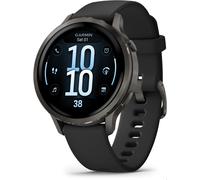 Garmin Venu® 4 (41mm) Fitness-Smartwatch mit Silikon-Armband (18mm) schwarz/schiefergrau