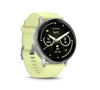 Garmin Venu® 4 - 45 mm Grau/Silber mit Schnellwechsel-Silikon-Armband 22 mm Zitrone