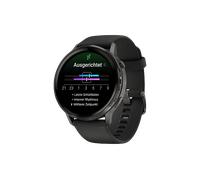 GARMIN Venu 4 45 mm Smartwatch Edelstahl und faserverstärktes Polymer Silikon, 22 mm, Handgelenkumfang 135-200 Schwarz/Schiefergrau