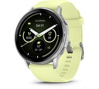 Garmin Venu® 4 (45mm) Fitness-Smartwatch mit Silikon-Armband (22mm) grau/silber/zitrone