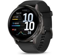 Garmin Venu 4 - 45mm Schwarz-Schiefergrau Schnellwechsel-Silikonarmband 22mm