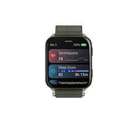 GARMIN Venu X1 Smartwatch Faserverstärktes Polymer mit Gehäuserückseite aus Titan Nylon, 24 mm, Moosgrün