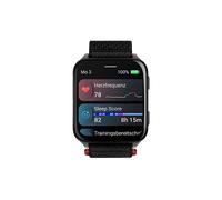 GARMIN Venu X1 Smartwatch Faserverstärktes Polymer mit Gehäuserückseite aus Titan Nylon, 24 mm, Schwarz