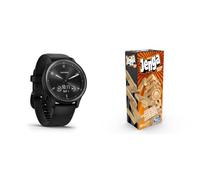 Garmin vívomove Sport - Smartwatch mit analogen Zeigern und Touchdisplay. - und Gesundheitsfunktionen & Hasbro Gaming Jenga Classic, Children's Game That Promotes The Speed of Reaction, from 6 Years