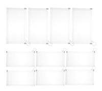 Garneck 10 Stück Dicke Transparente Dokumententaschen aus Kunststoff mit Reißverschluss Multifunktionale Federmäppchen Leicht Tragbar für Rucksack und Büro