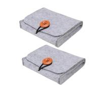 Garneck 2 Stück Aufbewahrungstasche Für Ätherische Öle - Multifunktionale Mini-Reisetasche Aus Chemiefaserfilz Für 6 Flaschen Ideal Für Reisen Und Organisation Von Make up Und