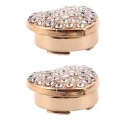 Garneck 2 Stück Manschettenknöpfe für Muttertag Herzförmige mit Strassbesatz aus Legierung Vielseitig Einsetzbar Clip On Design Eleganter Schmuck und Festliche Anlässe