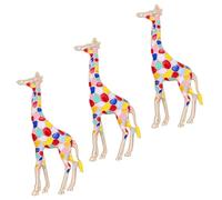 Garneck 3 Stück Giraffen Emaille Broschen aus Legierung Kreative Kleiderbrosche mit Clip Bunte Anstecknadeln für Damen Vielseitiges Modeaccessoire für Alltag und Anzug