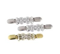 Garneck 3 Stück Metall Schalclips mit Zirkonverzierung Vintage Pullover und Cardigan Broschen Festhaltende Umhang und Tuchverschlüsse für Damen