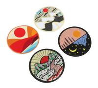 Garneck 4 Stück Bestickte Reparaturflicken für Schuhe und Taschen aus Gewebe Bunte Applikationen zum Nähen Praktisch zum Reparieren Kleiner Löcher und Selbstgemacht Dekoration