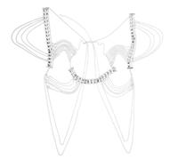 Garneck Attraktiver Schulterkette mit Quasten Einzigartiger Körperschmuck Leichte Schulterkette aus Legierung Bikini für Frauen zur Sommerferien Party oder Festival