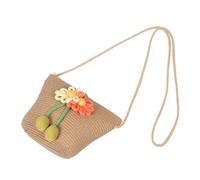 Garneck Crossbody Umhängetasche für Mädchen Leichte Strohtasche mit Schultergurt für Sommerausflüge und Kurze Reisen als Geldbörse und Schulranzen