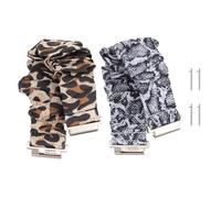 Garneck Damen Uhrenarmband Leopardenmuster 2 Stück Scrunchie Elastisch Weich 20mm Uhr Freizeit und Büro