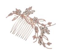 Garneck Eleganter Haarkamm mit Kristall Haarschmuck aus Legierung Feine Haarspange für Frauen Festlicher Schmuck für Partys und Verlobungen