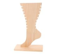 Garneck Eleganter Holz Schmuckständer für Fußkettchen in Fußform Platzsparender Organizer mit Stabiler Struktur für Home Décor und Tischdisplay in Beige