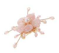 Garneck Kirschblütenbrosche Rosa Japanische Anstecknadel aus Metall Kristall und Süßwasserperle Blumenbrosche für Damen für Büro Outfits Hochzeiten und Partys