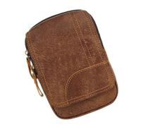 Garneck Leichte Outdoor Sport Hüfttasche aus Braunem Leder Multifunktionale Gürteltasche im Retro Stil Handytasche für Männer Beim Einkaufen oder Schule