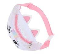 Garneck Pailletten Gürteltasche Kinder Bauchtasche Katzenstickerei Verstellbar Leichte Umhängetasche Mädchen Prinzessinnen Geschenk