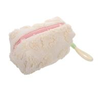 Garneck Plüsch Kosmetiktasche Mit Henkel Großer Kulturbeutel Aus Weichem Plüsch Reise Organizer Für Damen Und Mädchen Kompakte Makeup Aufbewahrung Für Kurztrips