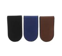 Garneck Pu Leder Geldklammer Visitenkartenhalter Schlanker Geldscheinclip in Blau Braun Schwarz Kreditkartenhalter Portemonnaie Clip für Damen und Herren