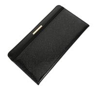 Garneck Reisepasshülle aus Pu Leder mit Kartenschutz Pass und Ticketinhaber Leicht und Multifunktional für Reisen Große Damen Geldbörse 24x13cm Schwarz