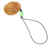 Garneck Schlüsselanhänger Leicht Anhänger Holz Glücksbringer Schildkröte in Khaki Kompakt mit Kreativem Design für Rucksack und Dekoration