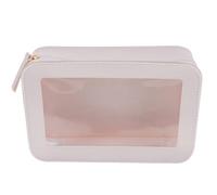 Garneck Transparente Kosmetiktasche Reise Kulturtasche PVC 1 Stück Weiß Transparent Reiseutensilien Organizer für Damen und Herren